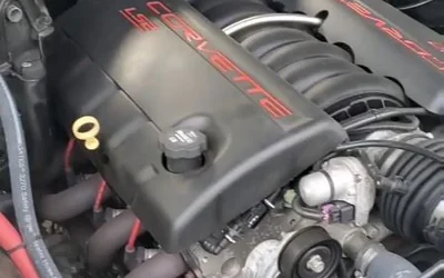 A Chevrolet Corvette LS engine bay after cleaning